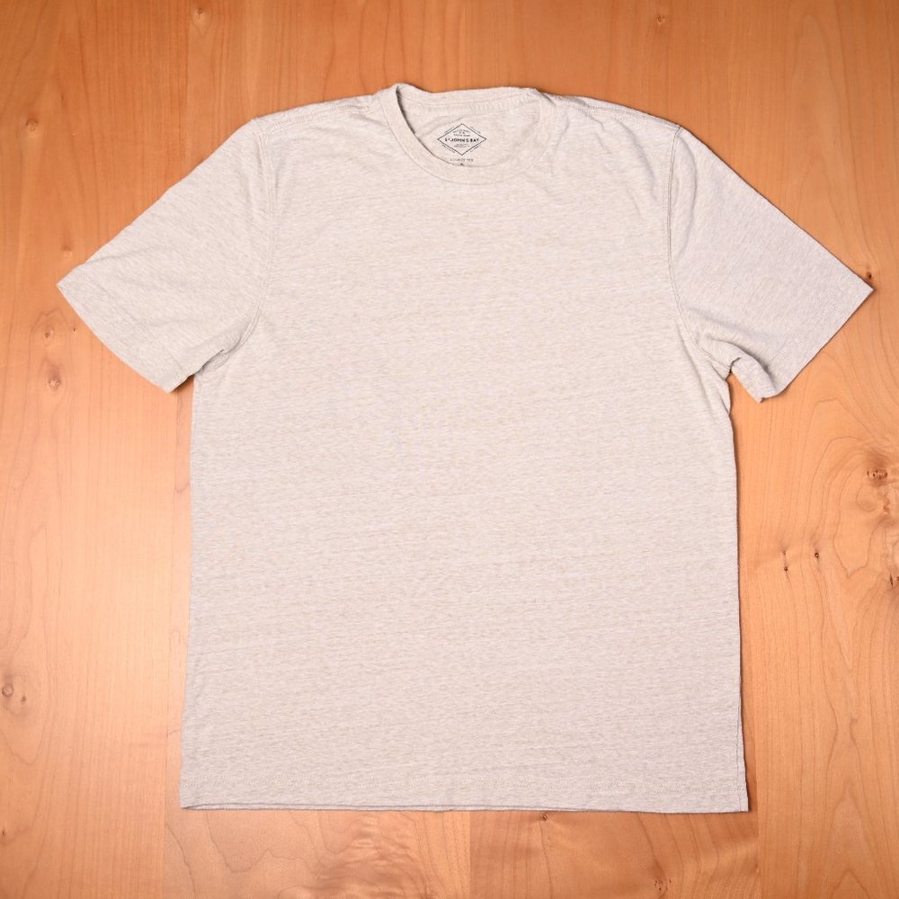 St John's Bay Legacy Oatmeal Crew Neck Short Sleeve T-Shirt- Men's Small